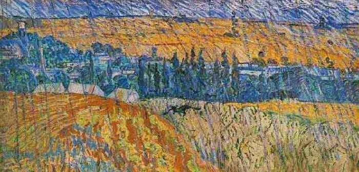 Vincent Van Gogh Landscape at Auvers in the Rain